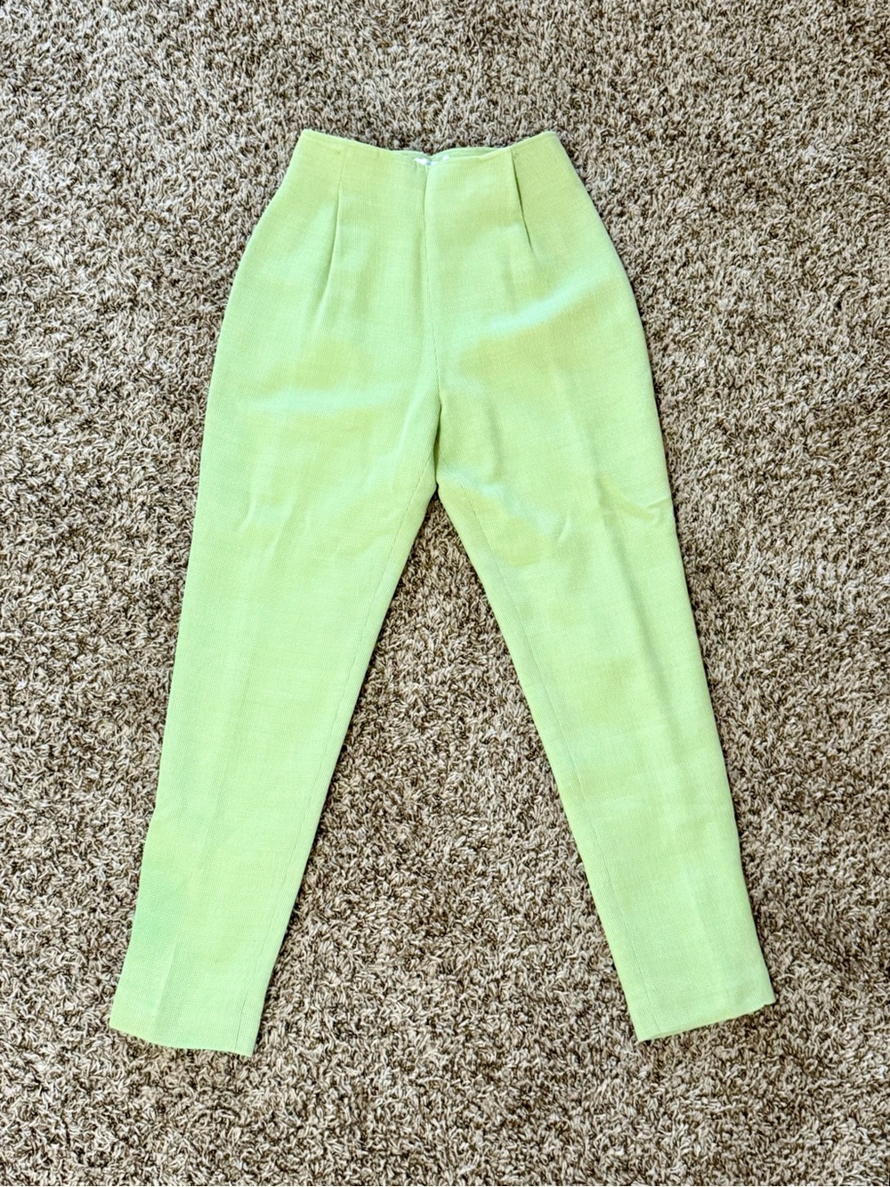 Oscar de la Renta Light Green Straight Leg Trousers